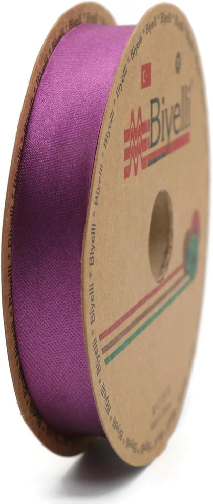Fold Satin Bias Tape - 99+ Colors - 3/4 Inches Wide - 27 Yards - Fold Satin Binding Bias Ribbon Fabric Piping Bias Binding Tape for Sewing Clothing DIY (83. Dark Violet) BYS83