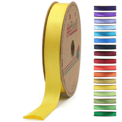Fold Satin Bias Tape - 99+ Colors - 3/4 Inches Wide - 27 Yards - Fold Satin Binding Bias Ribbon Fabric Piping Bias Binding Tape for Sewing Clothing DIY (11. Baby Blue) BYS04