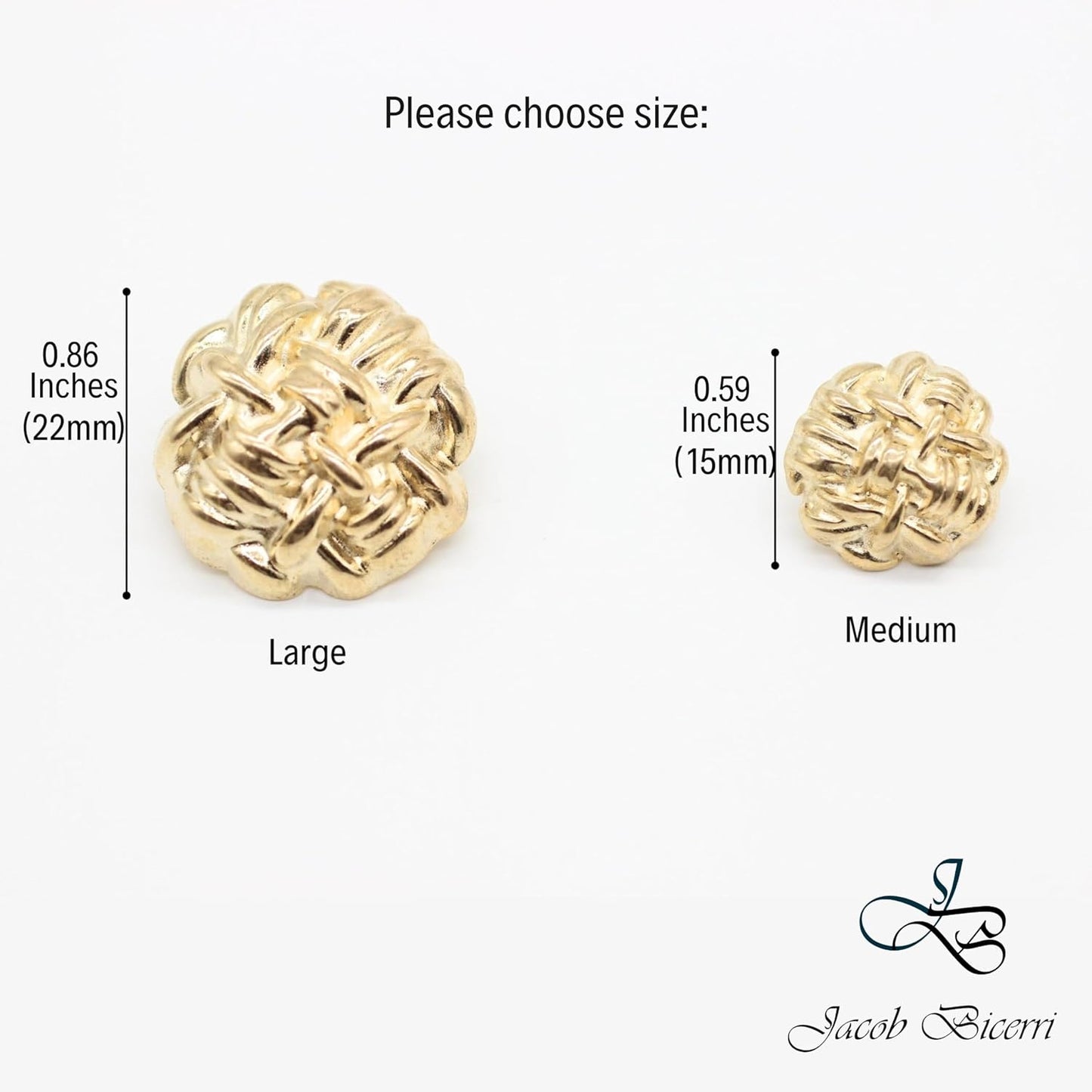 Wrinkle Gold Metal Shank Buttons - 12 Pcs - 2 Size Options - Luxury Wrinkle Round Wave Metal Shank Buttons for Men Women Blazer Coat Uniform Shirt Suit and Jacket Sewing Craft DIY B4232…