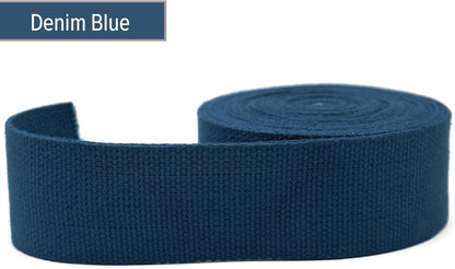 Cotton Webbing 2" & 1.5'' & 1" - 5 Yards - 50+ Colors -%100 Natural Cotton - Turkish Woven - Heavy Duty1 Inch 1.5 Inch 2 Inch Canvas Webbing for Sewing Straps Bags Climbing Indoors Craft DIY 11445…