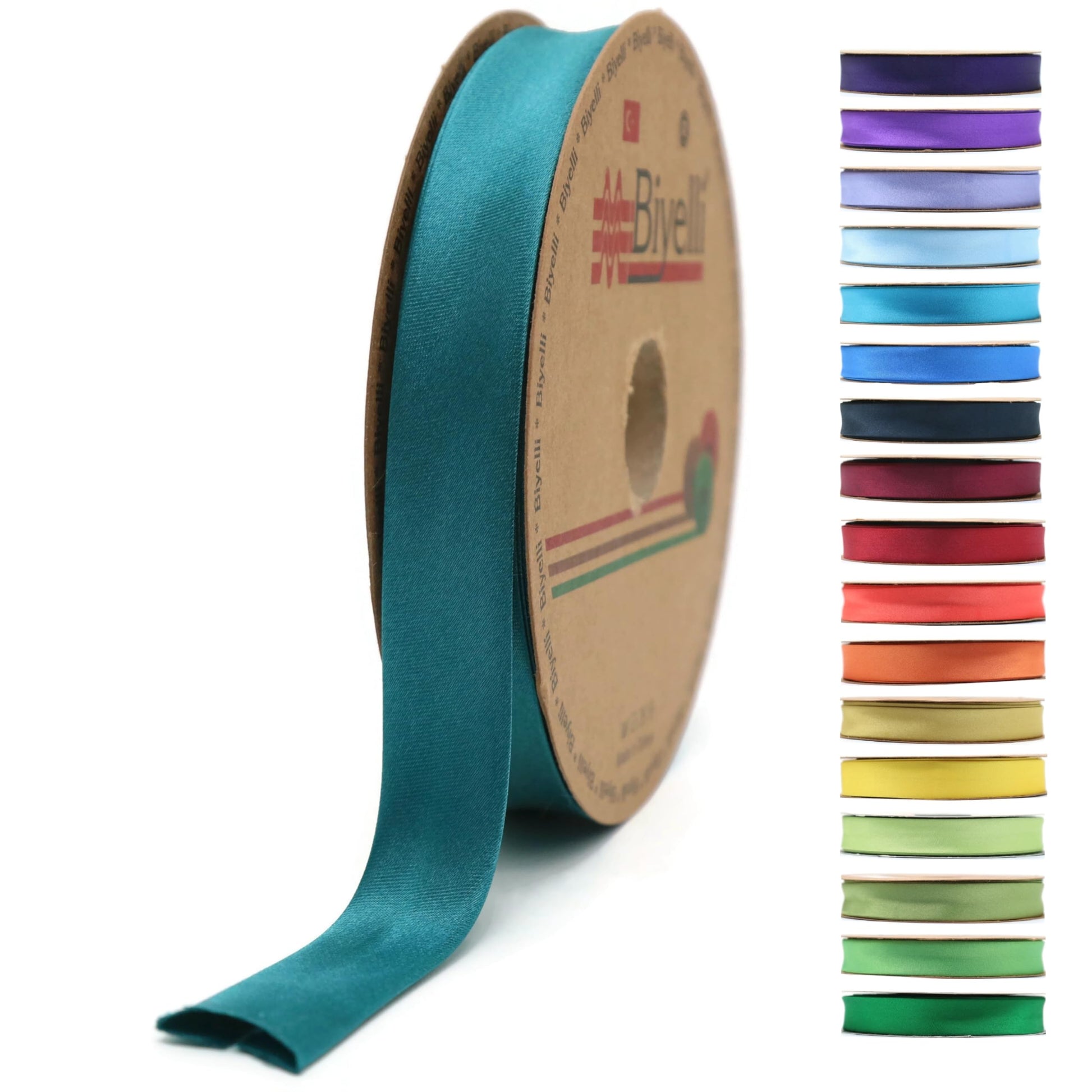 Fold Satin Bias Tape - 99+ Colors - 3/4 Inches Wide - 27 Yards - Fold Satin Binding Bias Ribbon Fabric Piping Bias Binding Tape for Sewing Clothing DIY (75. Burgundy) BYS75