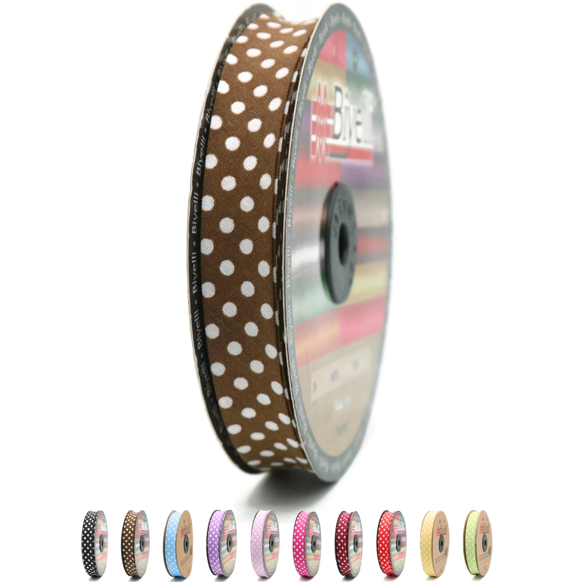 Cotton Fold Bias Binding Tape - 3/4 Inches (20mm) Wide - 27 Yards - Polka Dots Single Fold Cotton Fold Bias Binding Tape for Sewing Clothing DIY Coral Pink A16