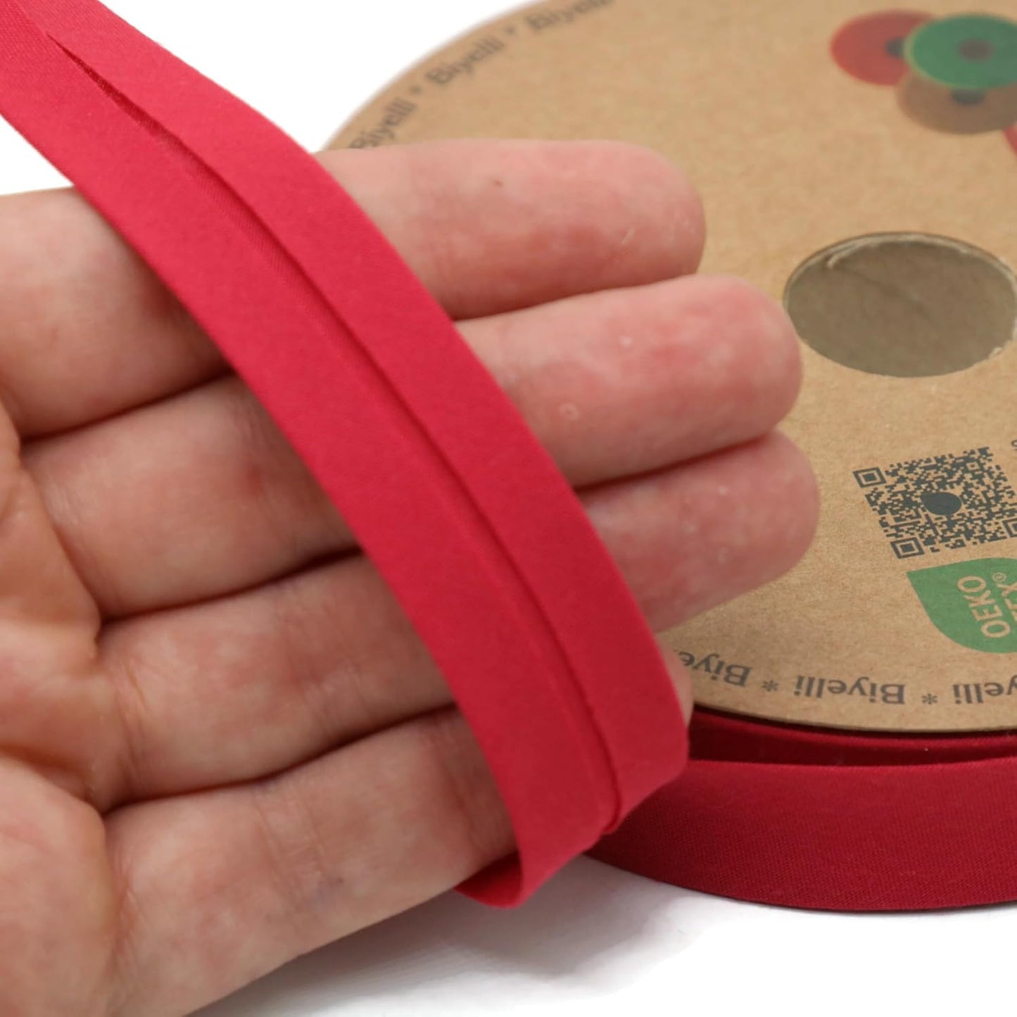 Cotton Fold Bias Tape - 3/4 Inches (20mm) Wide - 27 Yards - 65+ Colors - Single Fold Cotton Fold Bias Binding Tape for Sewing Clothing DIY (34. Wine Red) D34