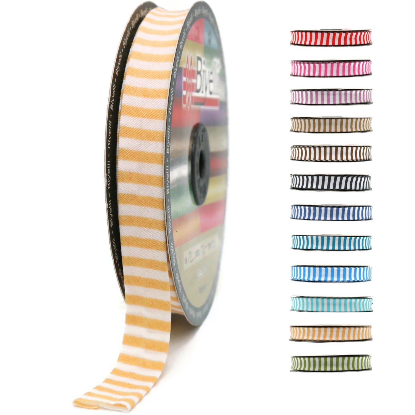 Cotton Fold Bias Binding Tape - 3/4 Inches (20mm) Wide - 27 Yards - Plaid Single Fold Cotton Fold Bias Binding Tape for Sewing Clothing DIY Yellow F6