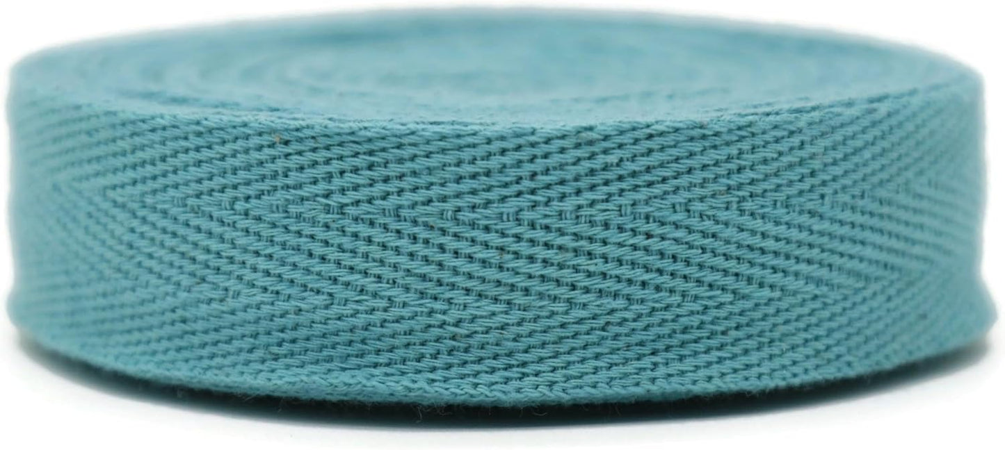 1" & 1.18" & 1.5'' & 2" Cotton Twill Tape - 10 Yards - 50+ Colors -%100 Natural Cotton 1 Inch 1.5 Inch 2 Inch Herringbone Bias Binding Cotton Tape Trim for Sewing Wrapping Craft DIY 10362(ArcticBlue)…