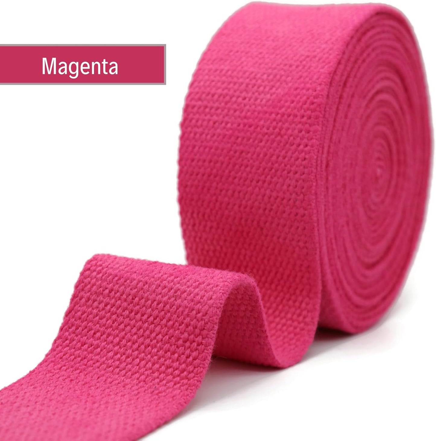 Cotton Webbing 2" & 1.5'' & 1" - 5 Yards - 50+ Colors -%100 Natural Cotton - Turkish Woven - Heavy 1 Inch 1.5 Inch 2 Inch Canvas Webbing for Sewing Straps Bag Climbing Indoors Craft DIY 11225…