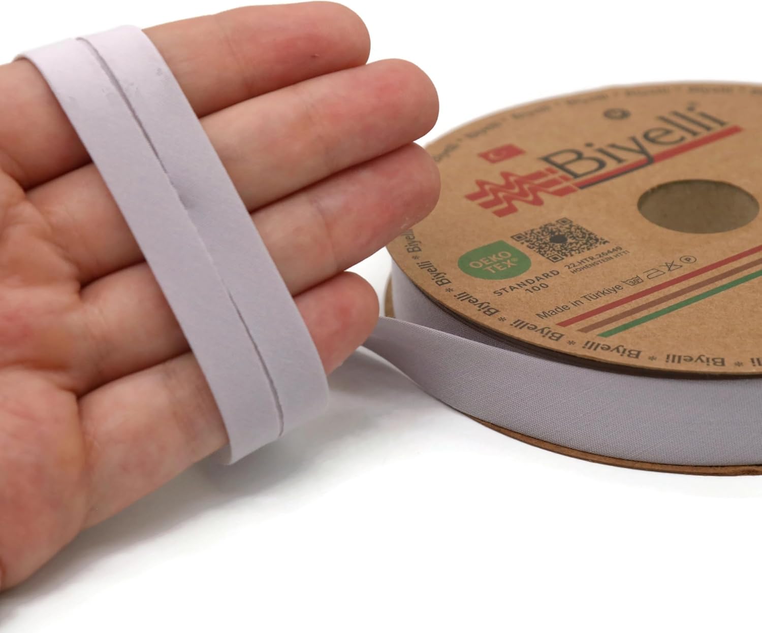 Cotton Fold Bias Tape - 3/4 Inches (20mm) Wide - 27 Yards - 65+ Colors - Single Fold Cotton Fold Bias Binding Tape for Sewing Clothing DIY (29. Silver) D29