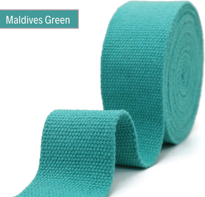 2" & 1.5'' & 1" Cotton Webbing - 5 Yards - 50+ Colors -%100 Natural Cotton - Turkish Woven - Heavy 1 Inch 1.5 Inch 2 Inch Canvas Webbing for Sewing Straps Bags Climbing Indoors Craft DIY 11275…