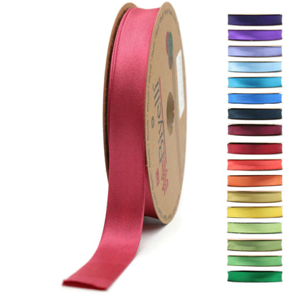 Fold Satin Bias Tape - 99+ Colors - 3/4 Inches Wide - 27 Yards - Fold Satin Binding Bias Ribbon Fabric Piping Bias Binding Tape for Sewing Clothing DIY (84. Dark Brown) BYS84