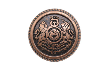 Kingdom Gold Metal Shank Buttons - 12 Pcs - 4 Size Options - Luxury Twin Lion Crown Metal Shank Buttons for Men Women Blazer Coat Uniform Shirt Suit and Jacket Sewing Craft DIY G5231…