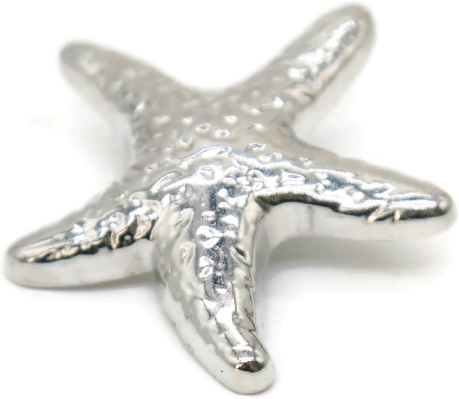 Starfish Silver Metal Shank Buttons - 6 Pcs - Double Large Metal Shank Buttons Sea Star for Men Women Blazer Coat Uniform Shirt Suit and Jacket Sewing Craft DIY N15802