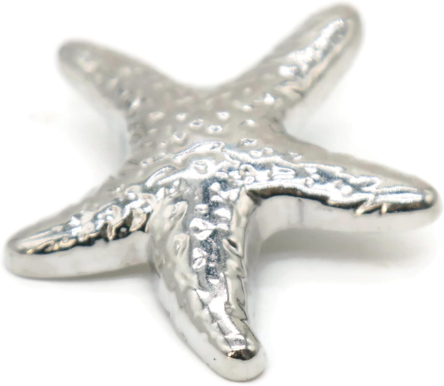 Starfish Silver Metal Shank Buttons - 6 Pcs - Double Large Metal Shank Buttons Sea Star for Men Women Blazer Coat Uniform Shirt Suit and Jacket Sewing Craft DIY N15802