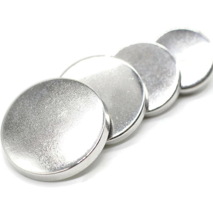 Flat Silver Metal Shank Buttons - 12 Pcs - 4 Size Options - Luxury Flat Round Wave Metal Shank Buttons for Men Women Blazer Coat Uniform Shirt Suit and Jacket Sewing Craft DIY N8401