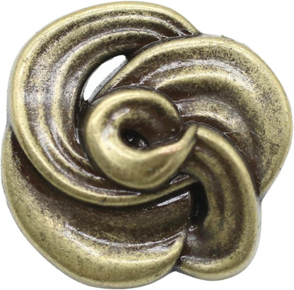 Floral Bronze Metal Shank Buttons - 12 Pcs - 3 Size Options - Luxury Floral Irregular Metal Shank Buttons for Men Women Blazer Coat Uniform Shirt Suit and Jacket Sewing Craft DIY N18903