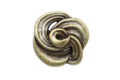 Floral Gold Metal Shank Buttons - 12 Pcs - 3 Size Options - Luxury Floral Round Wave Metal Shank Buttons for Men Women Blazer Coat Uniform Shirt Suit and Jacket Sewing Craft DIY FLR5232