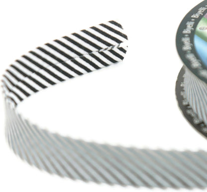 Cotton Fold Bias Binding Tape - 3/4 Inches (20mm) Wide - 27 Yards - Plaid Single Fold Cotton Fold Bias Binding Tape for Sewing Clothing DIY Black C11