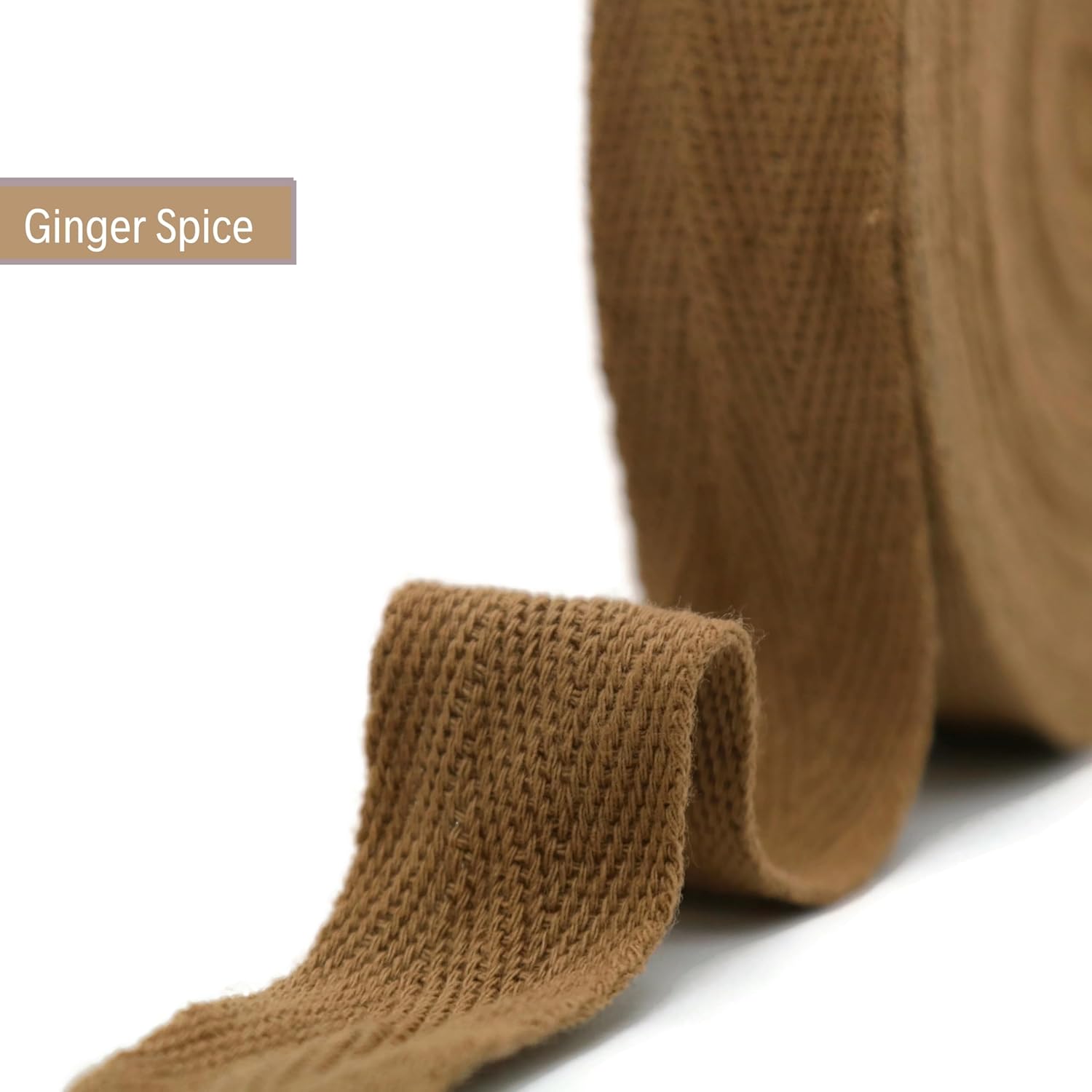 1" & 1.18" & 1.5'' & 2" Cotton Twill Tape - 10 Yards - 50+ Colors -%100 Cotton 1 Inch 1.5 Inch 2 Inch Herringbone Bias Binding Cotton Tape Trim for Sewing Wrapping Craft DIY 10452 (Ginger Spice)…