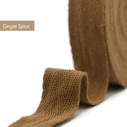 1" & 1.18" & 1.5'' & 2" Cotton Twill Tape - 10 Yards - 50+ Colors -%100 Cotton 1 Inch 1.5 Inch 2 Inch Herringbone Bias Binding Cotton Tape Trim for Sewing Wrapping Craft DIY 10452 (Ginger Spice)…