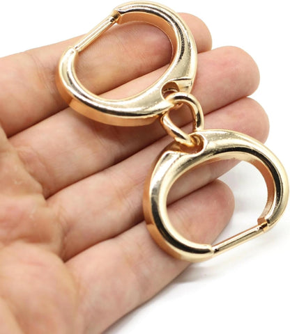 Shoe Buckle - 2.72 Inch (69mm) - 2 Pcs - Gold Metal Shoe Buckle Shoelace Clips Metal Hinged Equestrian Buckles For Craft & Sewing Project BG1202