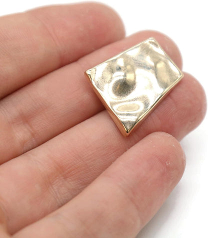 Gold Metal Shank Buttons - 12 Pcs - Wavy Irregular Metal Shank Buttons Large for Men Women Blazer Coat Uniform Shirt Suit and Jacket Sewing Craft DIY EM15301