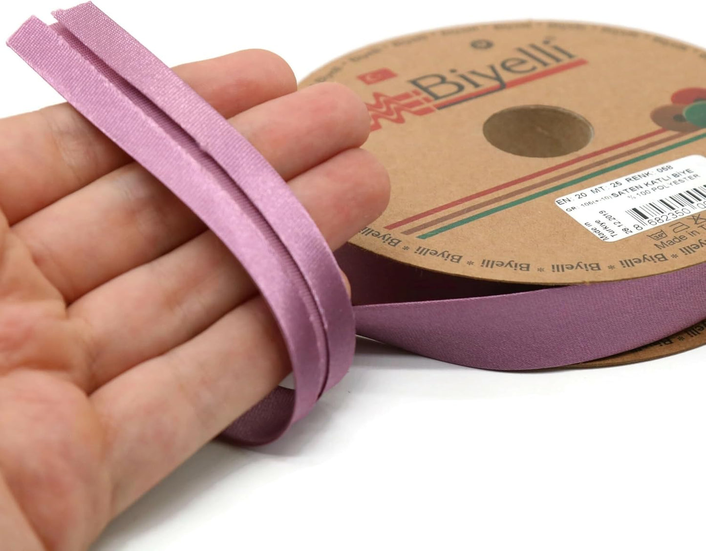 Fold Satin Bias Tape - 99+ Colors - 3/4 Inches Wide - 27 Yards - Fold Satin Binding Bias Ribbon Fabric Piping Bias Binding Tape for Sewing Clothing DIY (68. Dark Rose) BYS68