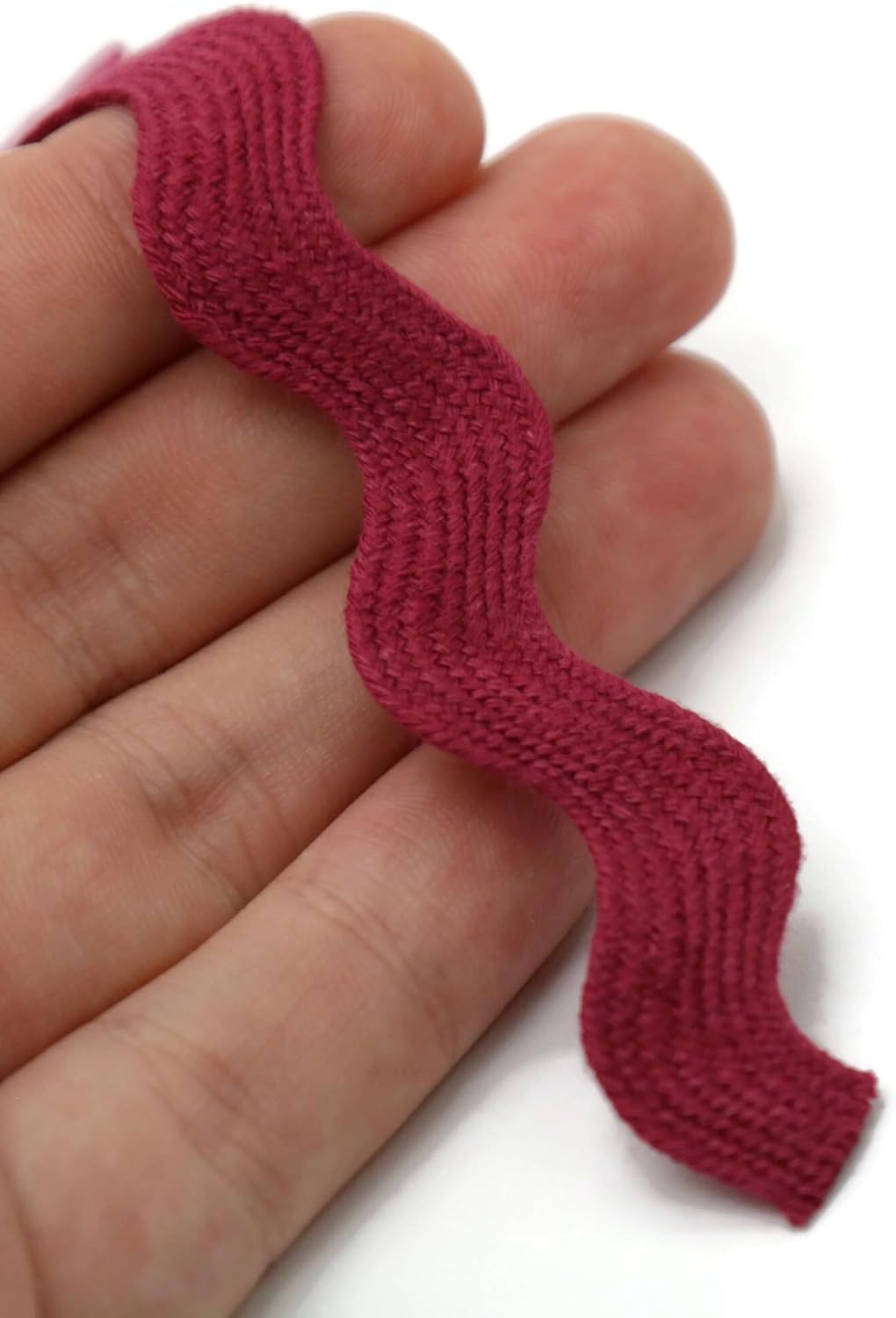 100% Cotton Burgundy Striped Ric Rac Trim - 5 Yards - Classic & Traditional Style - Wedding Occasion - Perfect for Clothing, Home Decor & Craft Projects
