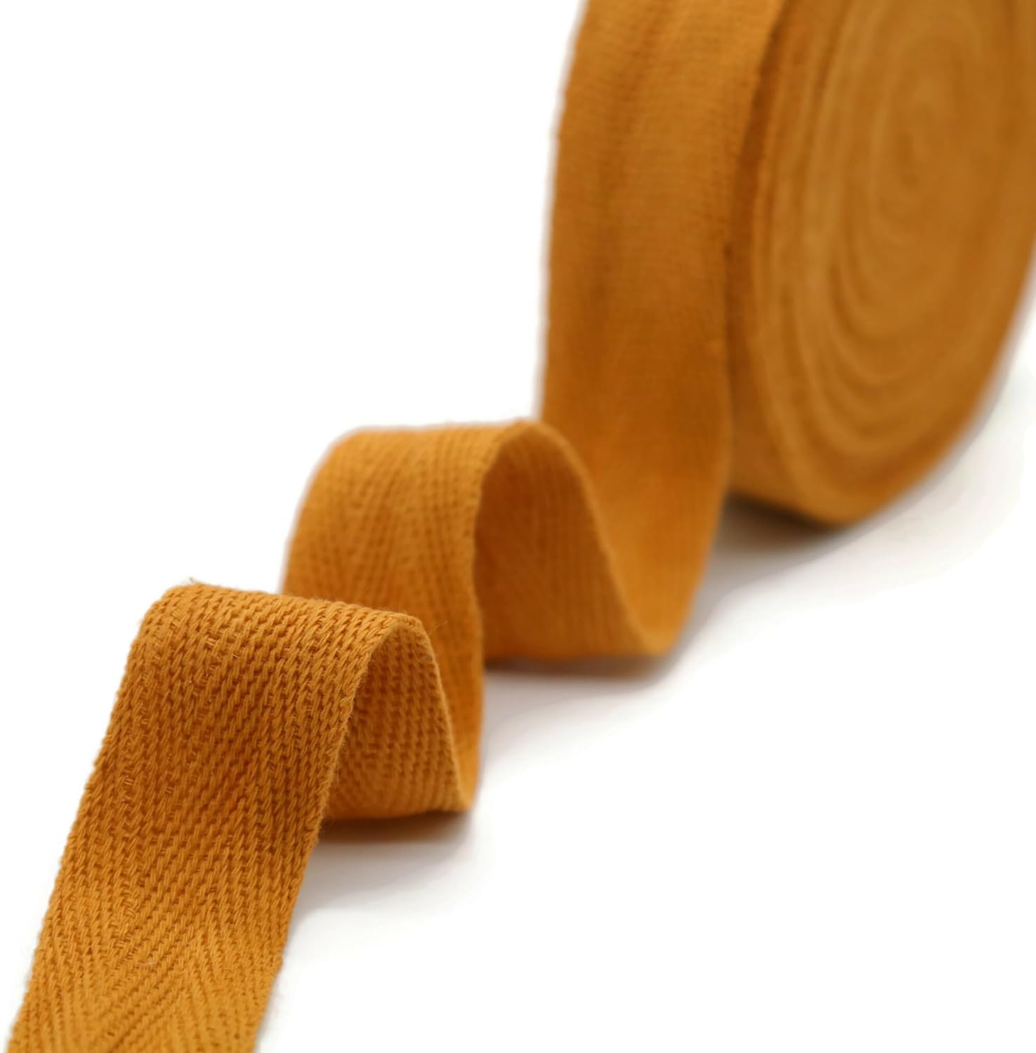 1" & 1.18" & 1.5'' & 2" Cotton Twill Tape - 10 Yards - 50+ Colors -%100 Natural Cotton 1 Inch 1.5 Inch 2 Inch Herringbone Bias Binding Cotton Tape Trim for Sewing Wrapping Craft DIY 10142 (MeriGold)…