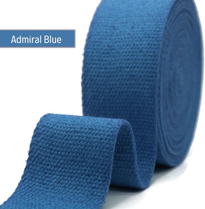 Cotton Webbing 2" & 1.5'' & 1" - 5 Yards - 50+ Colors -%100 Natural Cotton - Turkish Woven - Heavy 1 Inch 1.5 Inch 2 Inch Canvas Webbing for Sewing Straps Bags Climbing Indoors Craft DIY 11385…