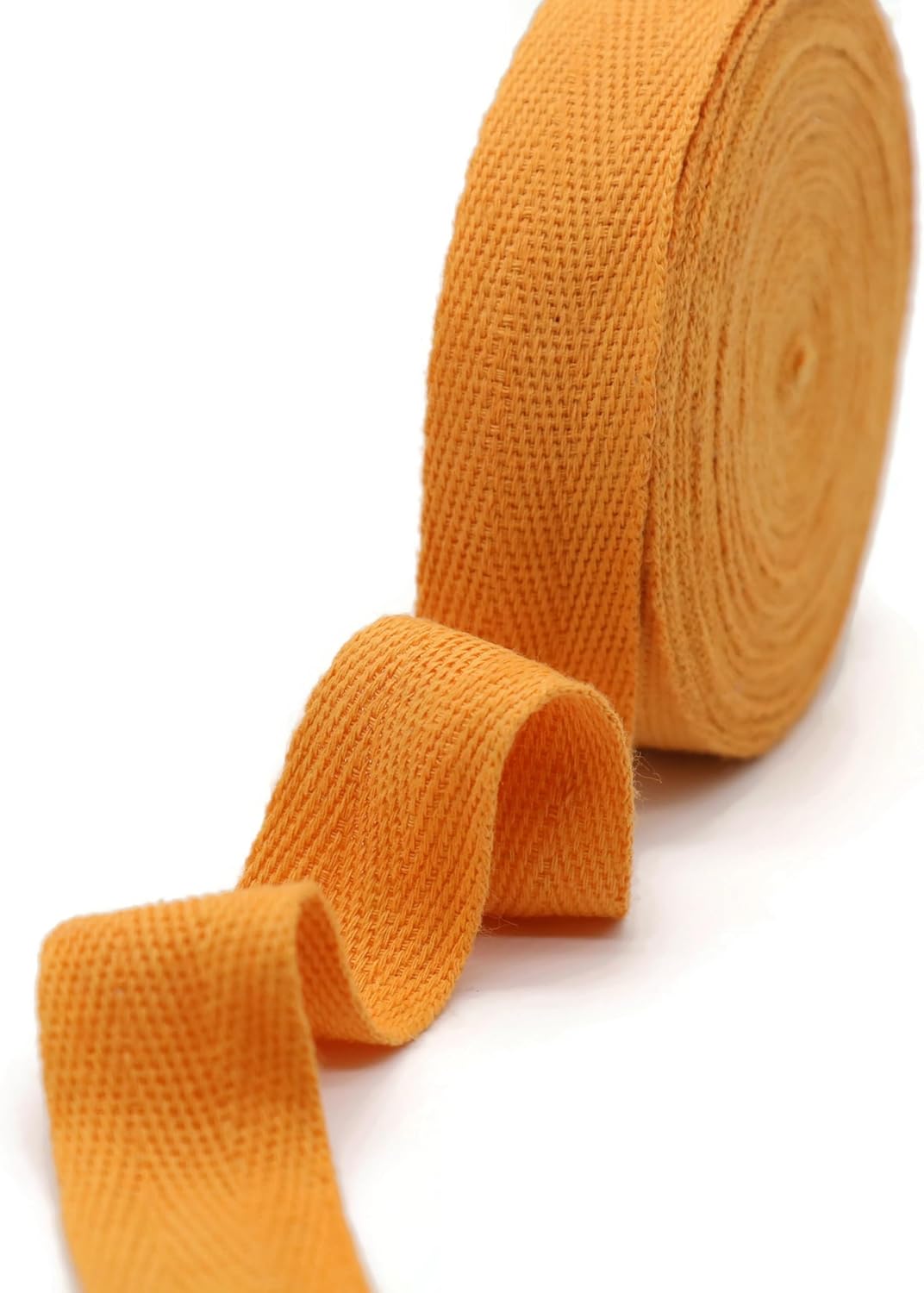 1" & 1.18" & 1.5'' & 2" Cotton Twill Tape - 10 Yards - 50+ Colors -%100 Natural Cotton 1 Inch 1.5 Inch 2 Inch Herringbone Bias Binding Cotton Tape Trim for Sewing Wrapping Craft DIY 10152 (Orange)…