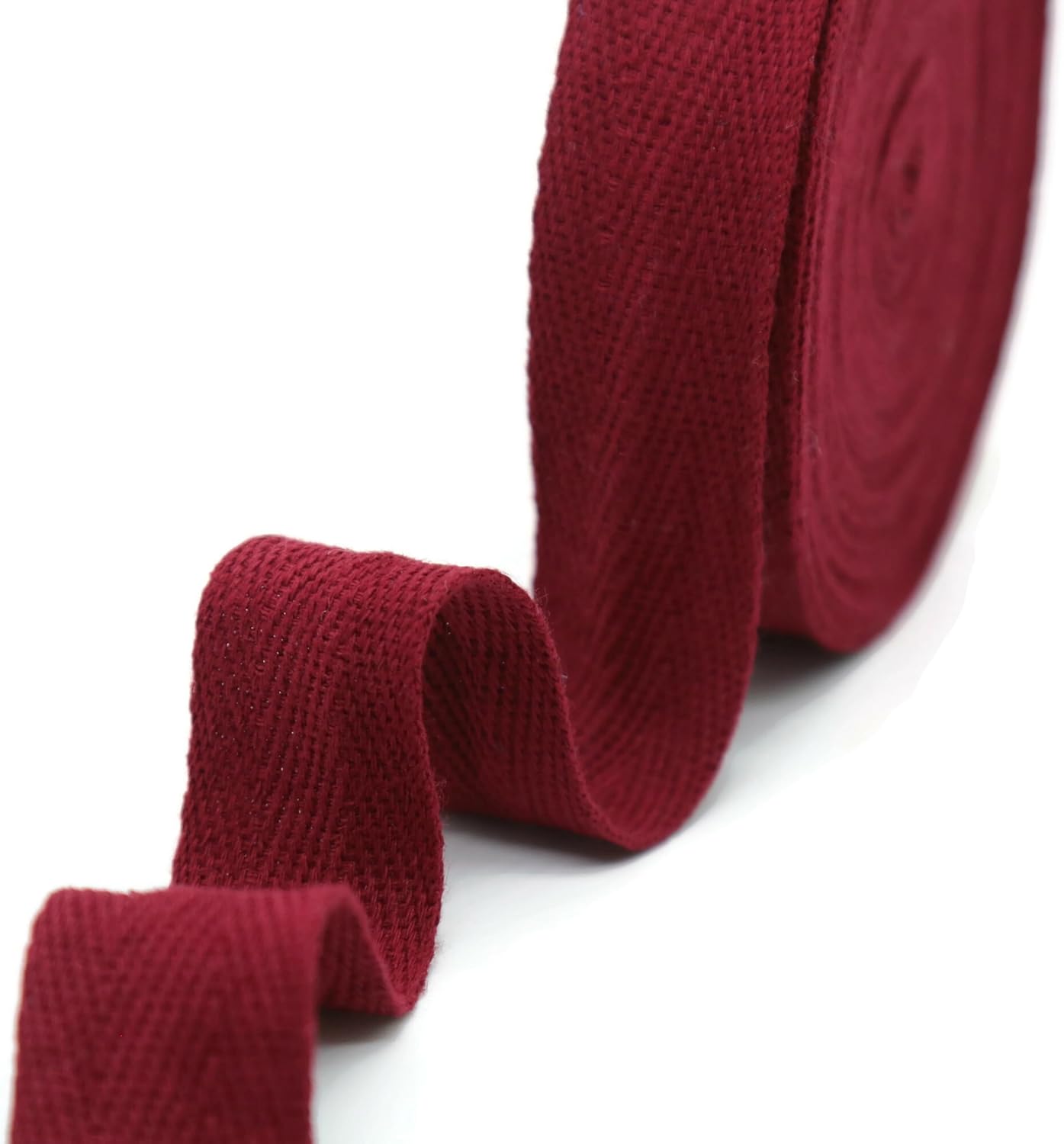 1" & 1.18" & 1.5'' & 2" Cotton Twill Tape - 10 Yards - 50+ Colors -%100 Natural Cotton 1 Inch 1.5 Inch 2 Inch Herringbone Bias Binding Cotton Tape Trim for Sewing Wrapping Craft DIY 10182 (Burgundy)…