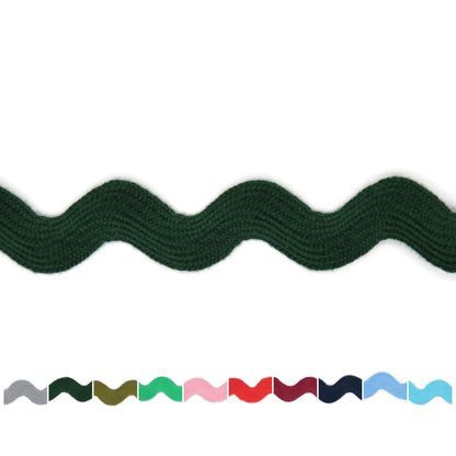Cotton RIC Rac Trim - 3/4 Inch - 5 Yards - Wave Bending Fringe Lace Ribbon for Sewing Clothes, Gift Wrapping, Home Party Decoration CTR02145