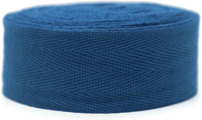 Cotton Twill Tape 1" & 1.5" & 2" - 10 Yards - 50+ Colors -%100 Natural Cotton 1 Inch 1.5 Inch 2 Inch Herringbone Bias Binding Cotton Tape Trim for Sewing Wrapping Craft DIY Navy Blue 10424