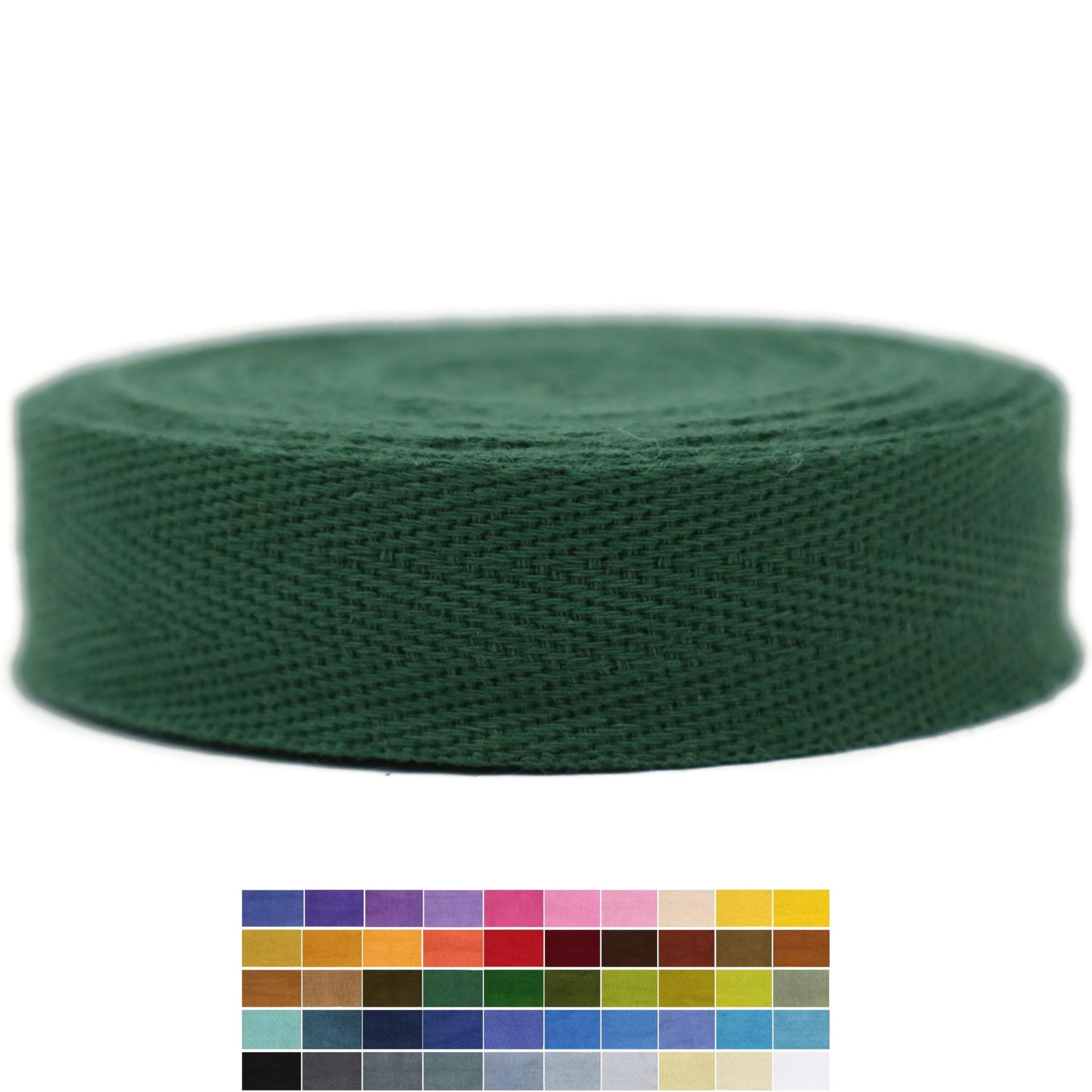 Cotton Twill Tape 1" & 1.5" & 2" - 10 Yards - 50+ Colors -%100 Natural Cotton 1 Inch 1.5 Inch 2 Inch Herringbone Bias Binding Cotton Tape Trim for Sewing Wrapping Craft DIY Black 10514