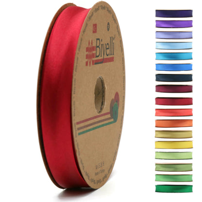 Fold Satin Bias Tape - 99+ Colors - 3/4 Inches Wide - 27 Yards - Fold Satin Binding Bias Ribbon Fabric Piping Bias Binding Tape for Sewing Clothing DIY (21. Night Blue) BYS21