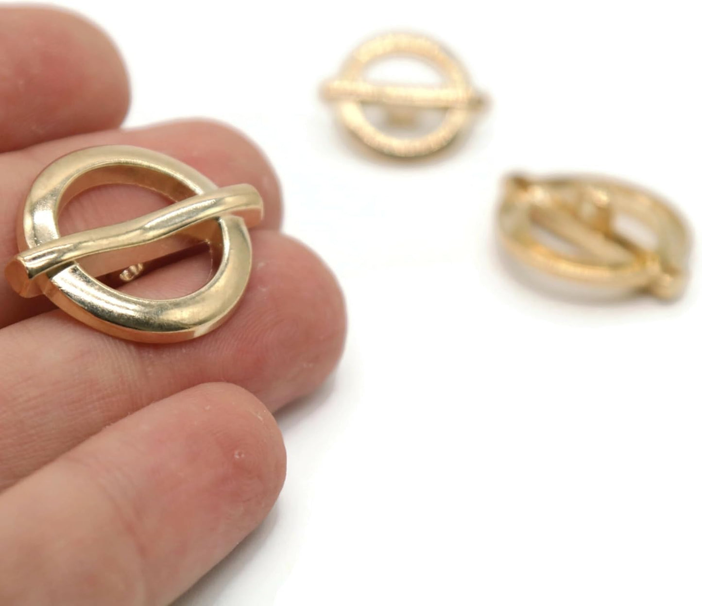 Gold Metal Shank Buttons - 12 Pcs - 3 Size Options - Flat Round Metal Gold Shank Buttons for Men Women Blazer Coat Uniform Shirt Suit and Jacket Sewing Craft DIY N15202