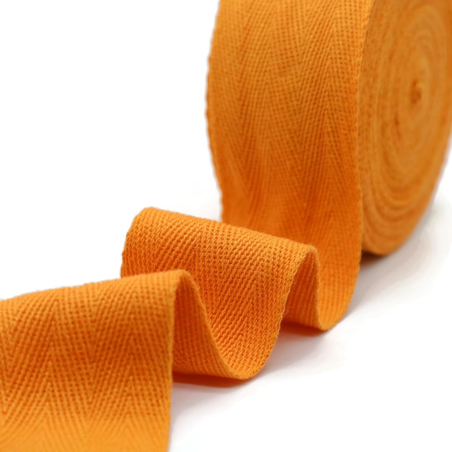 2" & 1.5" & 1.18'' & 1" Cotton Twill Tape - 10 Yards - 50+ Colors -%100 Natural Cotton 1 Inch 1.5 Inch 2 Inch Herringbone Bias Binding Cotton Tape Trim for Sewing Wrapping Craft DIY 10155 (Orange)…