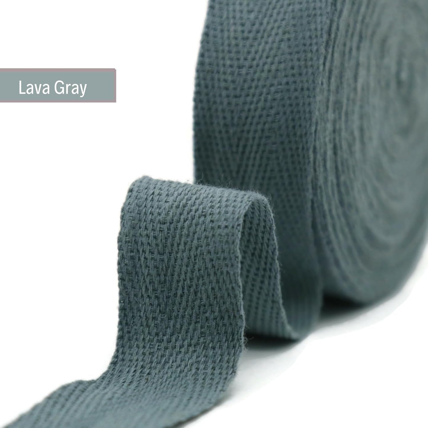 1" & 1.18" & 1.5'' & 2" Cotton Twill Tape - 10 Yards - 50+ Colors -%100 Natural Cotton 1 Inch 1.5 Inch 2 Inch Herringbone Bias Binding Cotton Tape Trim for Sewing Wrapping Craft DIY 10552 (LavaGray)…