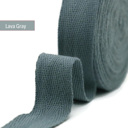 1" & 1.18" & 1.5'' & 2" Cotton Twill Tape - 10 Yards - 50+ Colors -%100 Natural Cotton 1 Inch 1.5 Inch 2 Inch Herringbone Bias Binding Cotton Tape Trim for Sewing Wrapping Craft DIY 10552 (LavaGray)…