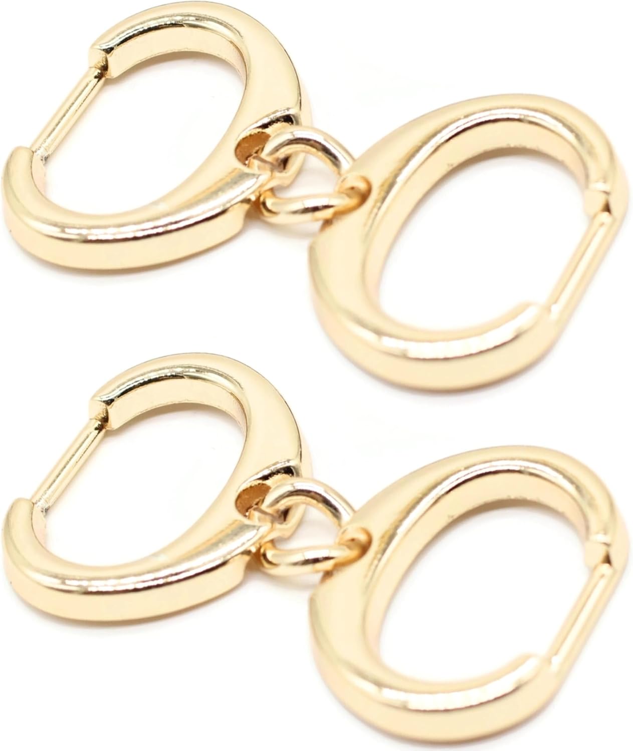 Shoe Buckle - 2.72 Inch (69mm) - 2 Pcs - Gold Metal Shoe Buckle Shoelace Clips Metal Hinged Equestrian Buckles For Craft & Sewing Project BG1202