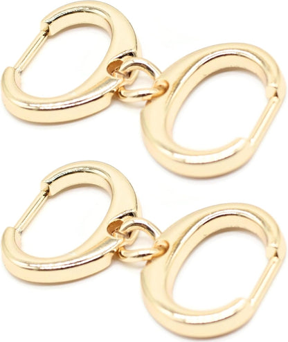 Shoe Buckle - 2.72 Inch (69mm) - 2 Pcs - Gold Metal Shoe Buckle Shoelace Clips Metal Hinged Equestrian Buckles For Craft & Sewing Project BG1202