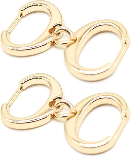 Shoe Buckle - 2.72 Inch (69mm) - 2 Pcs - Gold Metal Shoe Buckle Shoelace Clips Metal Hinged Equestrian Buckles For Craft & Sewing Project BG1202