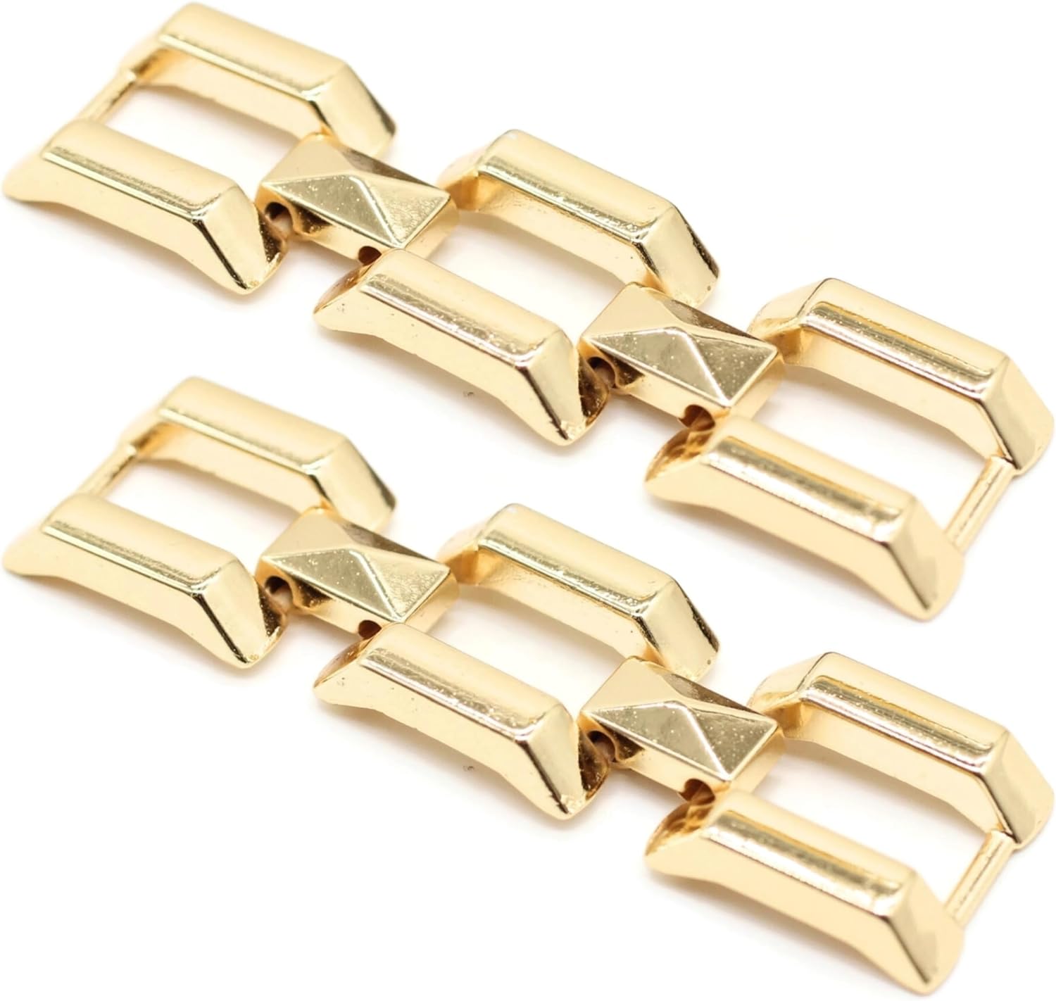 Metal Shoe Buckle - 2.9 Inch (74mm) - 2 Pcs - Gold Metal Shoe Buckle Shoelace Clips Metal Hinged Equestrian Buckles For Craft & Sewing Project BG1802