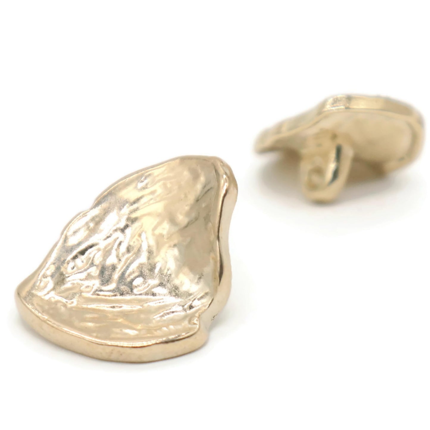 Gold Metal Shank Buttons - 12 Pcs - 3 Size Options - Irregular Metal Shank Buttons Large for Men Women Blazer Coat Uniform Shirt Suit and Jacket Sewing Craft DIY N15403