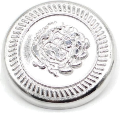 Silver Metal Shank Buttons - 12 Pcs - 3 Size Options - The Kingdom Round Metal Shank Buttons for Men Women Blazer Coat Uniform Shirt Suit and Jacket Sewing Craft DIY N7101