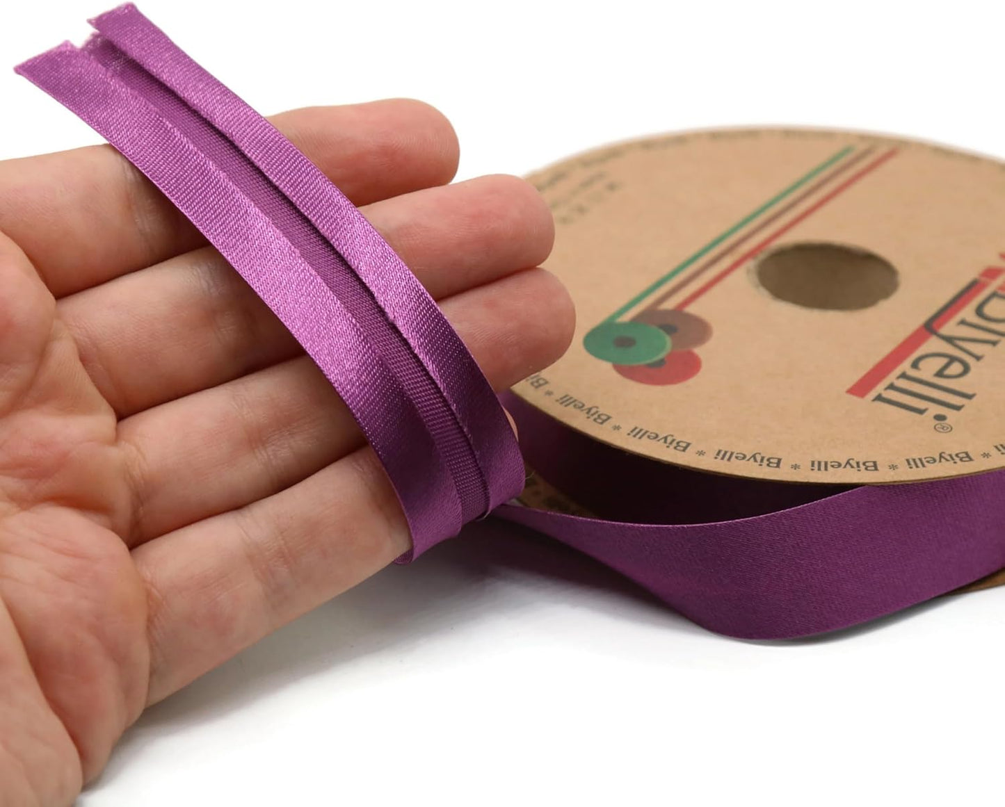 Fold Satin Bias Tape - 99+ Colors - 3/4 Inches Wide - 27 Yards - Fold Satin Binding Bias Ribbon Fabric Piping Bias Binding Tape for Sewing Clothing DIY (83. Dark Violet) BYS83
