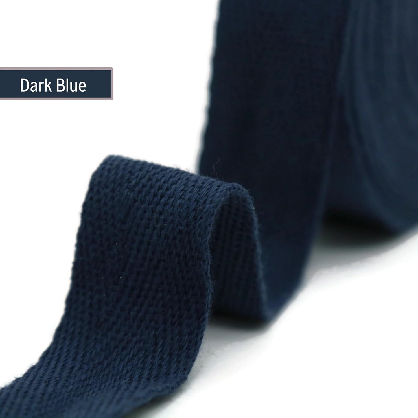 1" & 1.18" & 1.5'' & 2" Cotton Twill Tape - 10 Yards - 50+ Colors -%100 Natural Cotton 1 Inch 1.5 Inch 2 Inch Herringbone Bias Binding Cotton Tape Trim for Sewing Wrapping Craft DIY 10432 (Dark Blue)…