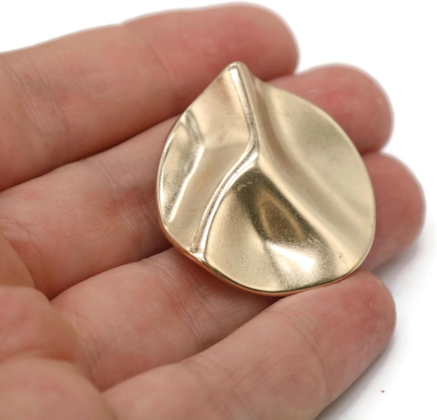 Gold Metal Shank Buttons - 12 Pcs - 3 Size Options - Wavy Irregular Metal Shank Buttons Large for Men Women Blazer Coat Uniform Shirt Suit and Jacket Sewing Craft DIY EM16403