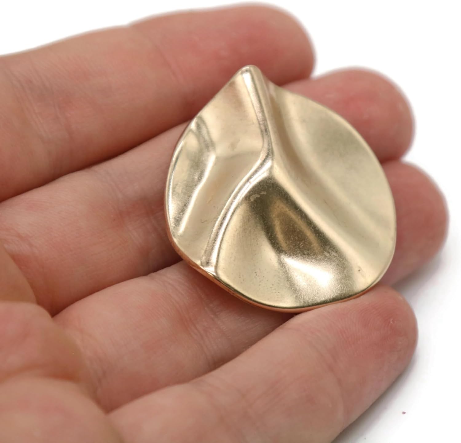 Gold Metal Shank Buttons - 12 Pcs - 3 Size Options - Wavy Irregular Metal Shank Buttons Large for Men Women Blazer Coat Uniform Shirt Suit and Jacket Sewing Craft DIY EM16403