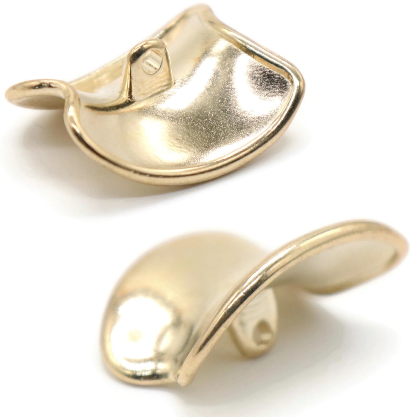 12 Pcs Gold Metal Shank Buttons for Blazer Coat Jacket - Luxury Curved Design Decorative Sewing Buttons, Durable Polished Gold Finish E11S