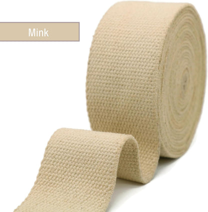 2" & 1.5'' & 1" Cotton Webbing - 5 Yards - 50+ Colors -%100 Natural Cotton - Turkish Woven - Heavy Duty 1 Inch 1.5 Inch 2 Inch Canvas Webbing for Sewing Straps Bags Climbing Indoors Craft DIY 115855…